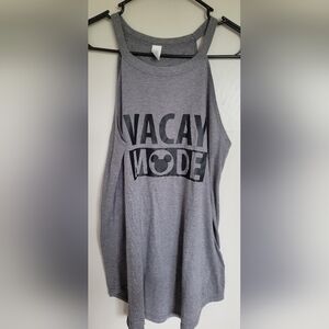 Disney Women's Gray Vacay Mode Tank Size Medium